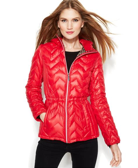 michael kors packable jacket macy's|Michael Kors women's fitted jackets.